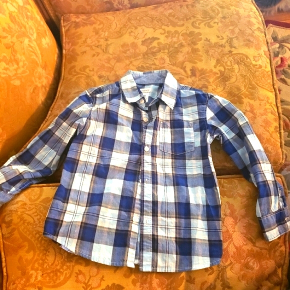 Boys long sleeve plaid shirt
